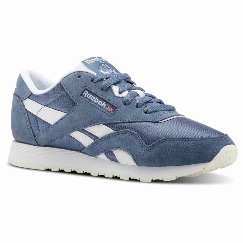 Reebok Classic Nylon Tenisky Damske - Modre/Biele TX9816ZC